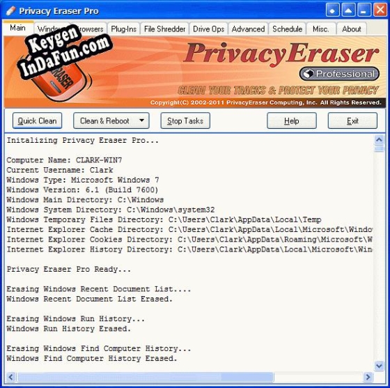 Activation key for Privacy Eraser Pro