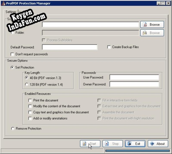 Key generator for ProfPDF Protection Manager