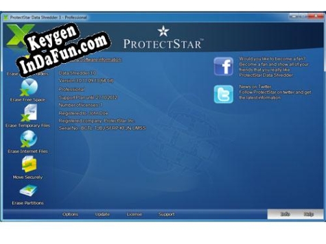 Key generator for ProtectStar Data Shredder 3 Professional