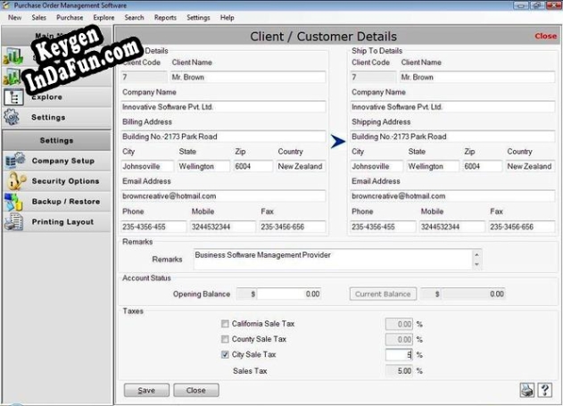 Purchase Order Templates serial number generator