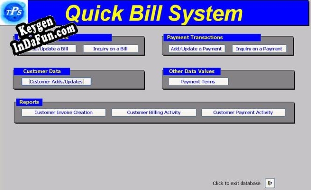 Activation key for Quick Bill System