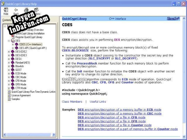 QuickCrypt Library serial number generator
