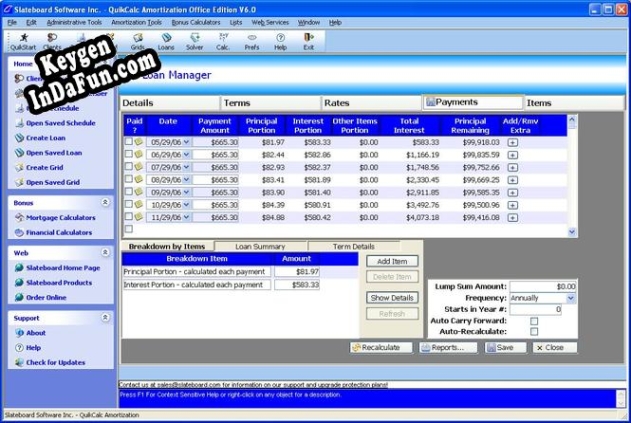 QuikCalc Amortization Premium Ed. serial number generator