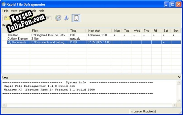 Key generator for Rapid File Defragmentor