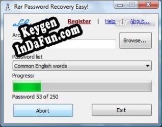 Rar Password Recovery Easy key free