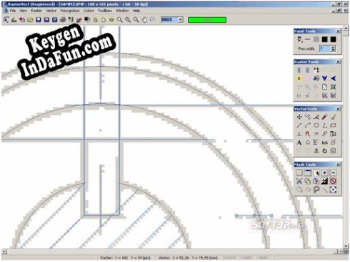 RasterVect serial number generator