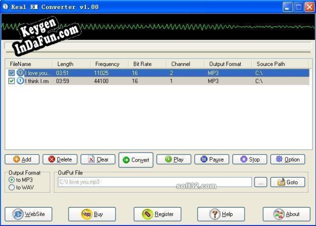 Key generator (keygen) Real RM Converter