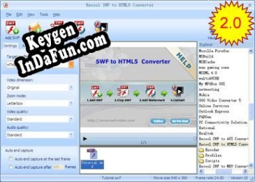 Free key for Recool SWF to HTML5 Converter