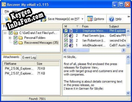 Key generator (keygen) Recover My Email - Mail Recovery Software