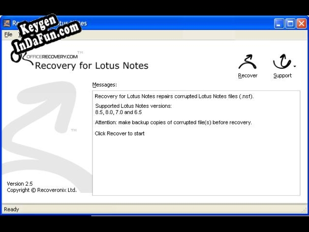 Recovery for Lotus Notes key free