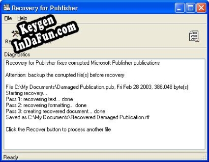 Key generator for Recovery for Publisher