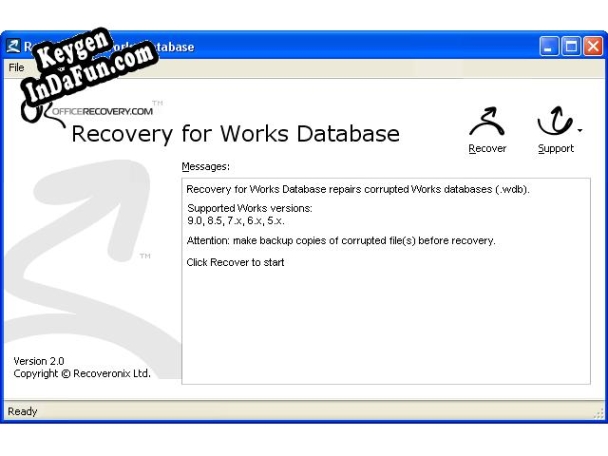 Activation key for Recovery for Works Database