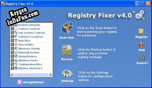 Free key for Registry Fixer