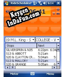 Key for RideSchedulesMCTS