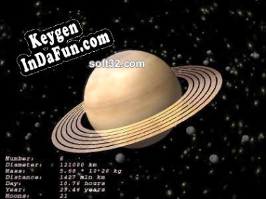 Registration key for the program Saturn 3D ScreenSaver