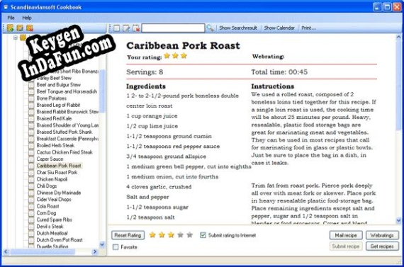 Scandinaviansoft Cookbook serial number generator