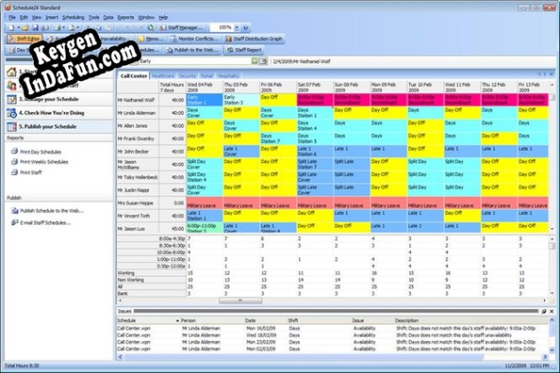 Schedule24 Standard Staff Scheduling key free