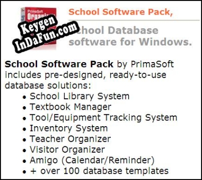 Registration key for the program School Software Pack Pro