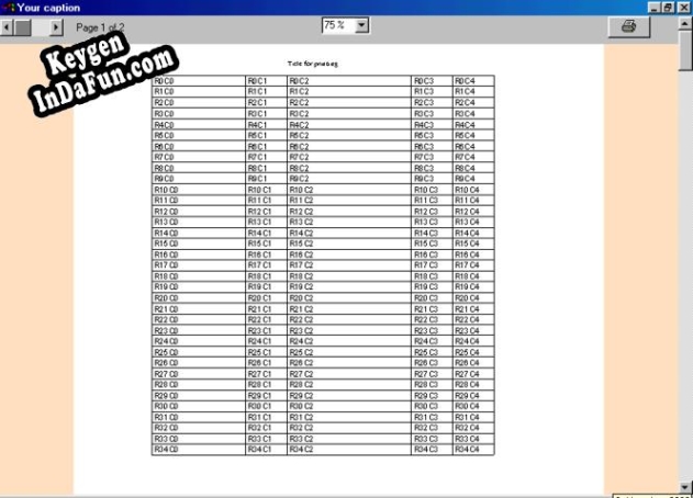 SCML MSFLEXGRID PRINTER serial number generator