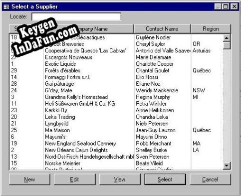 Free key for Selector for MS Access 2000