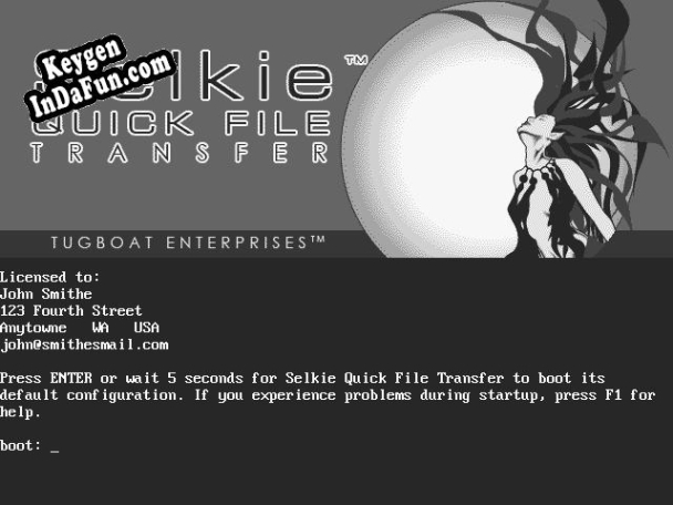Key generator (keygen) Selkie Quick File Transfer