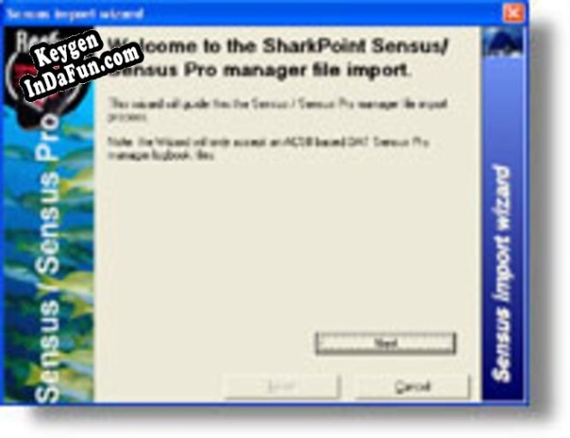 Activation key for Sensus/Sensus Pro Manager logbook Import for SharkPoint for Windows