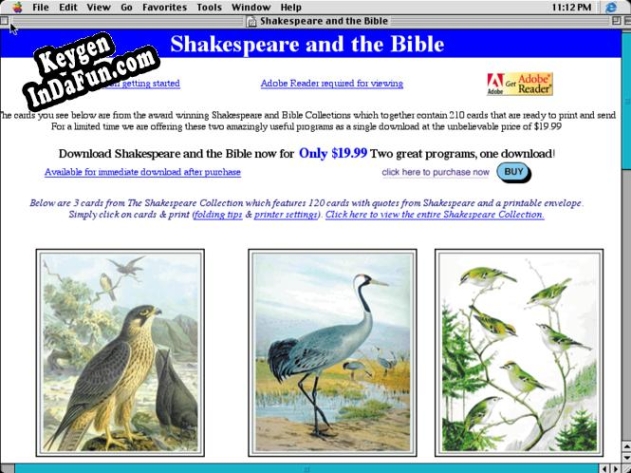 Key generator for Shakespeare and the Bible
