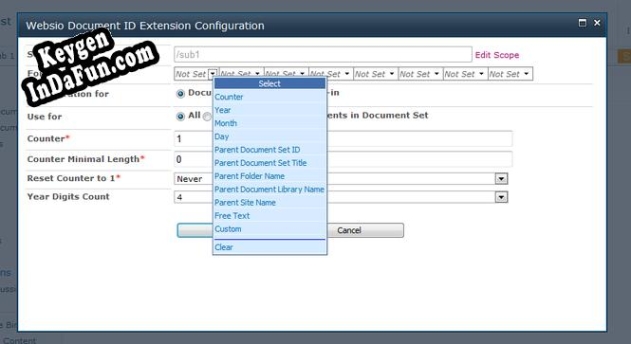 SharePoint Document ID Extension Key generator