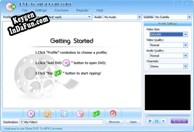Activation key for Shine DVD To MP4 Converter