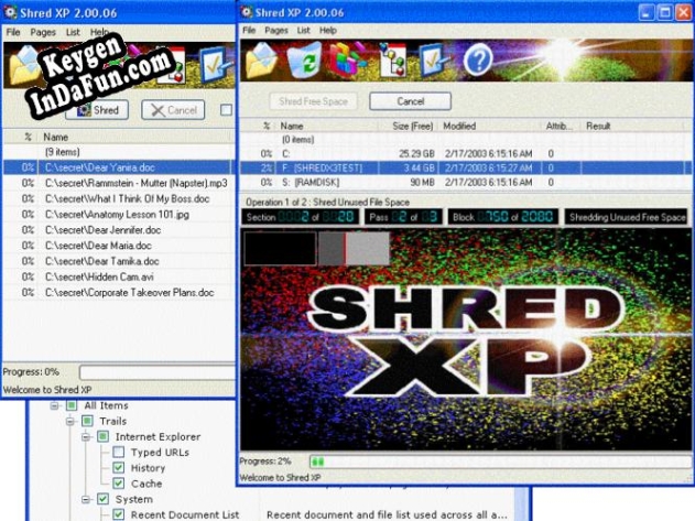 Shred XP serial number generator