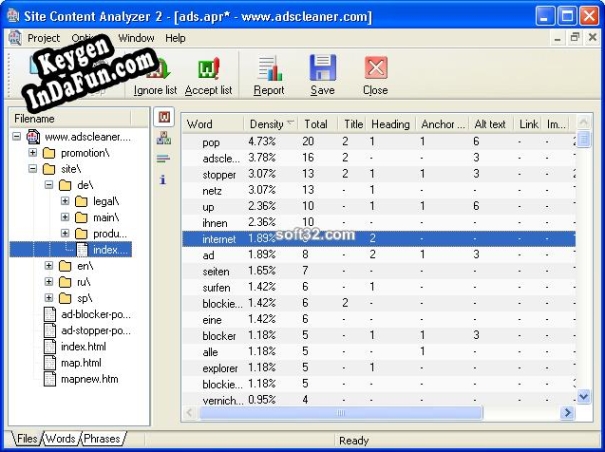 Site Content Analyzer serial number generator