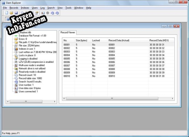 Slam Database Manager Key generator