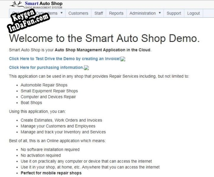Smart Auto Shop Key generator