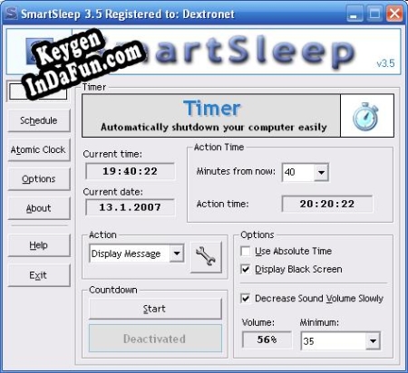 SmartSleep - auto shutdown Key generator