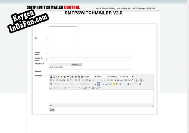 Activation key for SMTP SwitchMailer