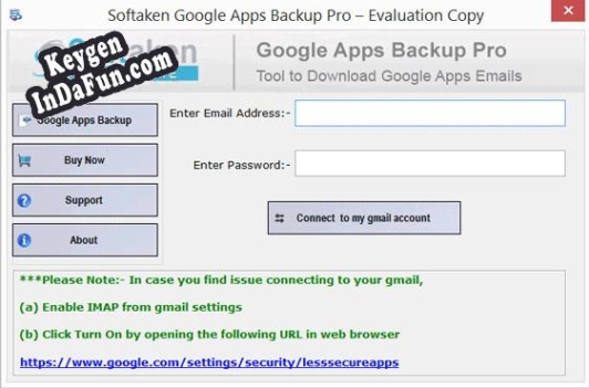 Softaken Google Apps Backup key generator