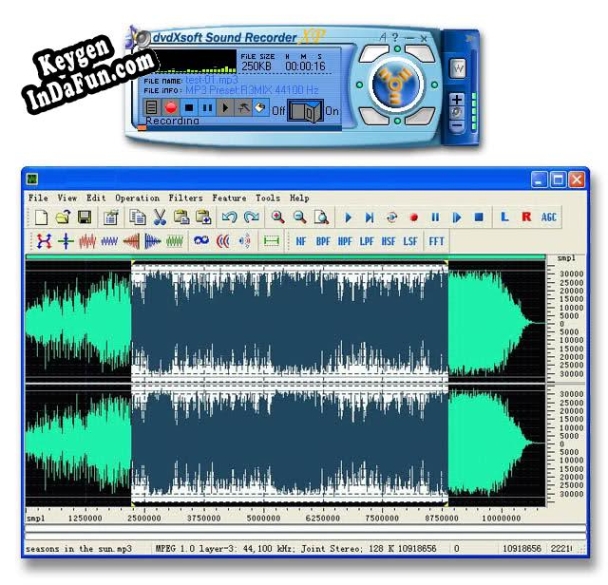 Activation key for SOUND RECORDER XP