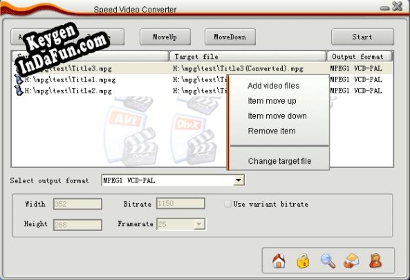 Registration key for the program Speed Video Converter