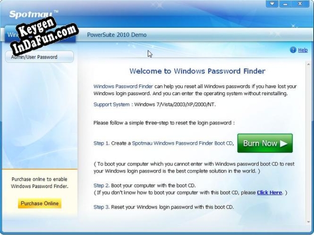 Free key for Spotmau Windows Password Finder