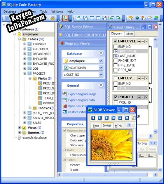 Key generator (keygen) SQLite Code Factory