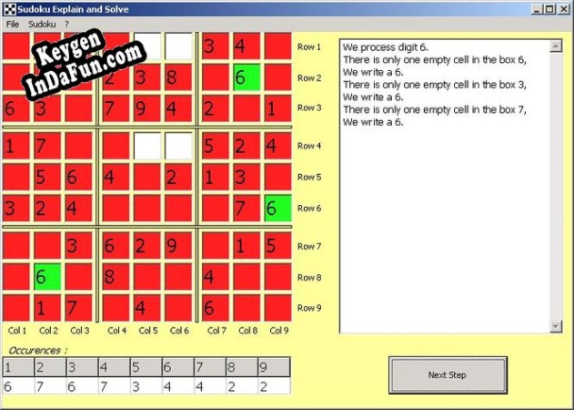 Sudoku Explain and Solve key generator