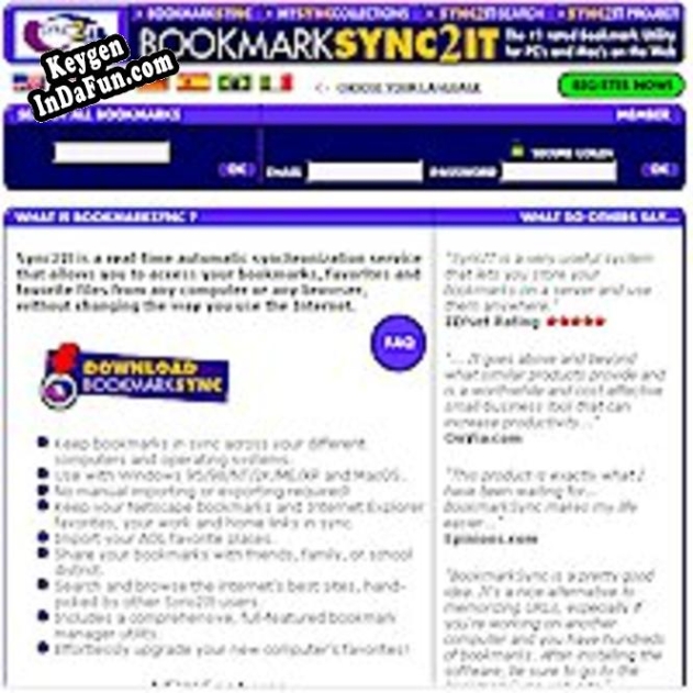 Sync2Its BookmarkSync for Mac OS X key generator