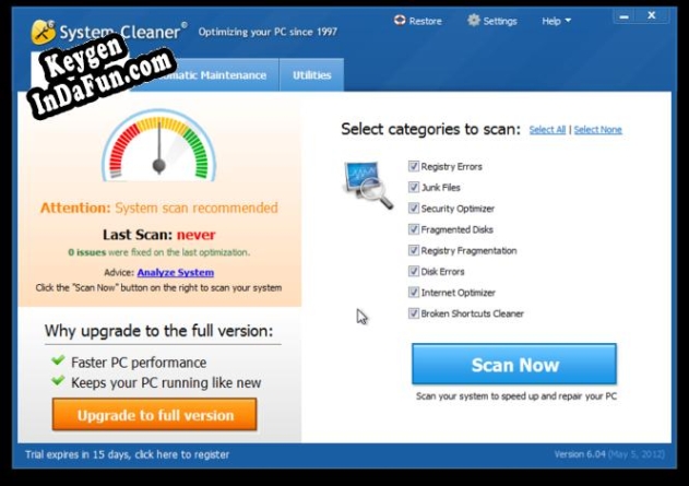 Key generator for System Cleaner