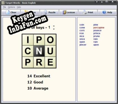 Target Words key free