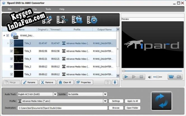 Tipard DVD to AMV Converter activation key