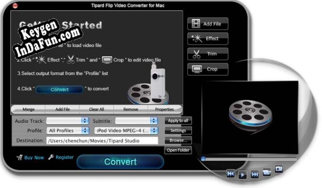Tipard Flip Video Converter for Mac Key generator