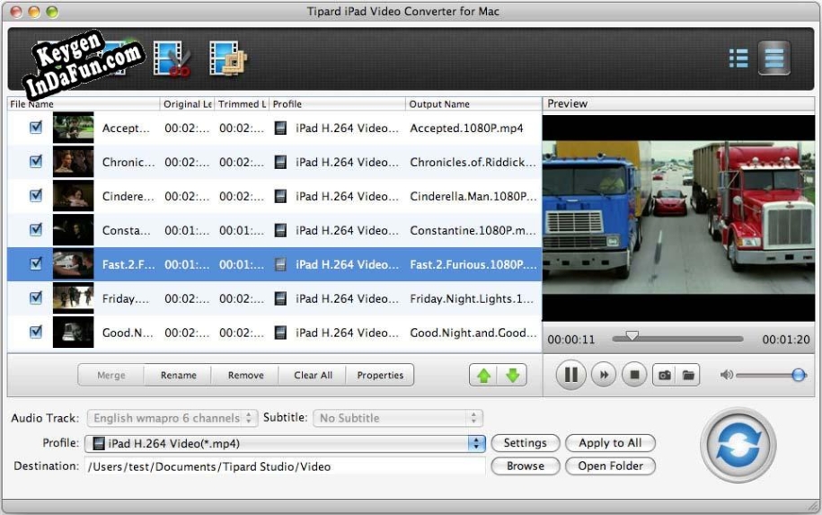 Activation key for Tipard iPad Video Converter for Mac