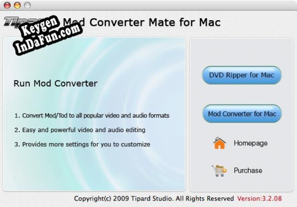 Tipard Mod Converter Mate for Mac Key generator