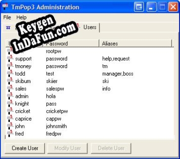 TM-POP3 Server key generator