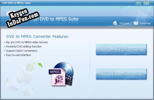 Key generator for TOP DVD to MPEG Suite